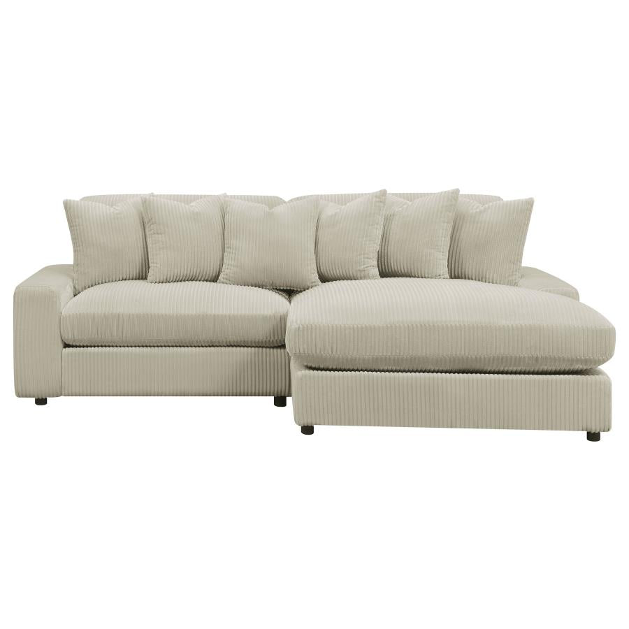 Reversible Blaine Upholstered Sectional Sofa Sand 509899