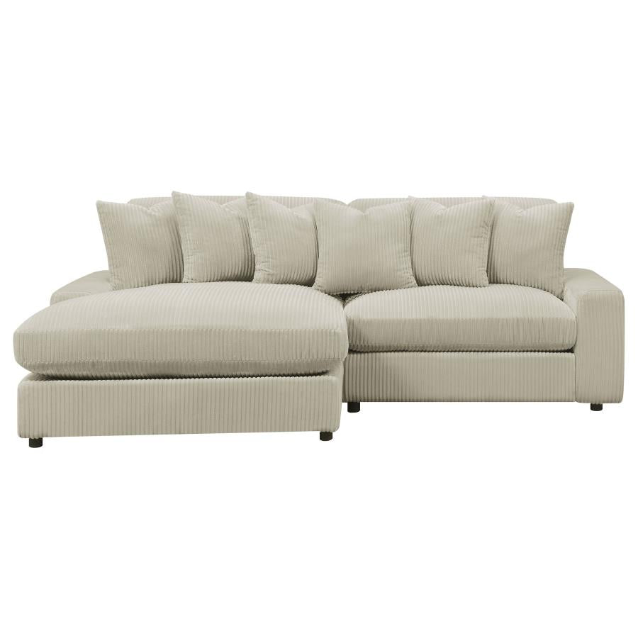 Reversible Blaine Upholstered Sectional Sofa Sand 509899