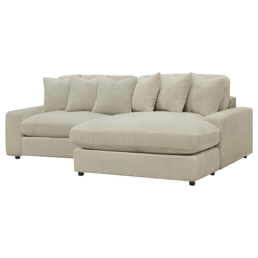 Reversible Blaine Upholstered Sectional Sofa Sand 509899