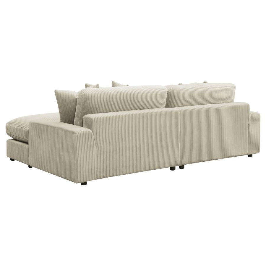 Reversible Blaine Upholstered Sectional Sofa Sand 509899