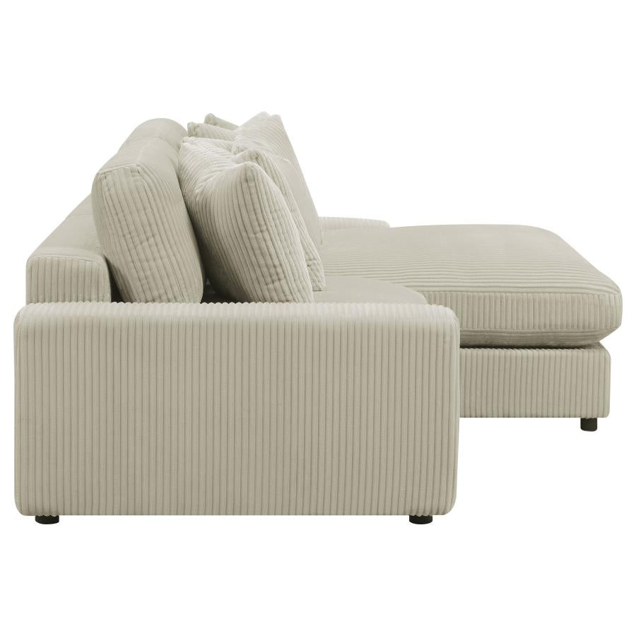 Reversible Blaine Upholstered Sectional Sofa Sand 509899