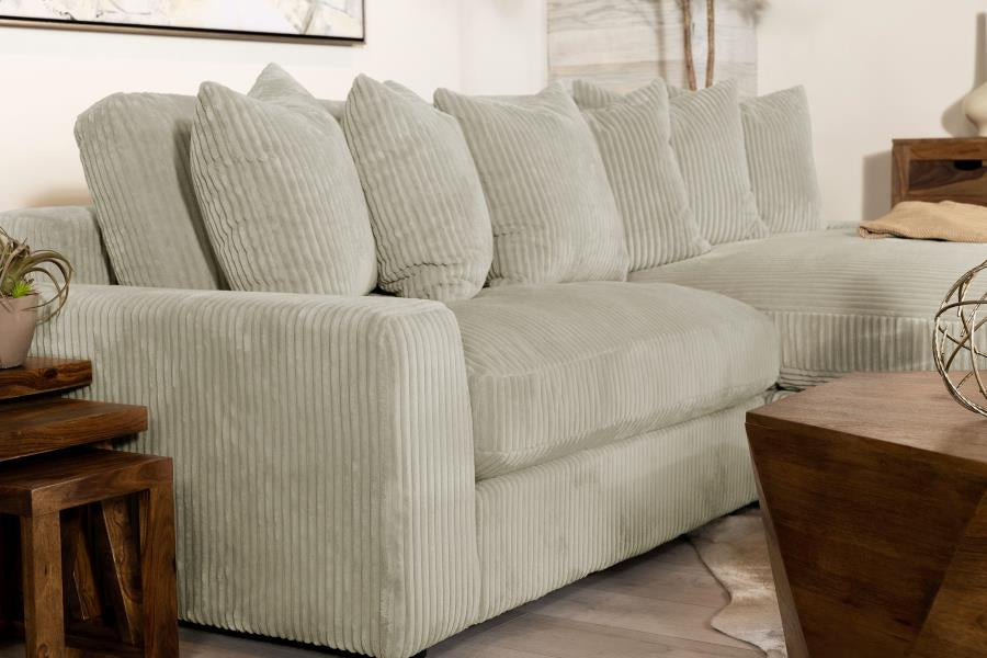 Reversible Blaine Upholstered Sectional Sofa Sand 509899