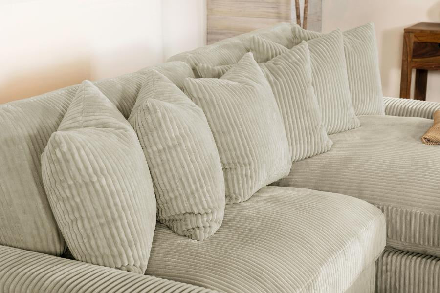 Reversible Blaine Upholstered Sectional Sofa Sand 509899