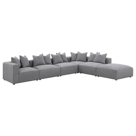 Jennifer 6-piece Tight Seat Modular Sectional Grey 551594-SET