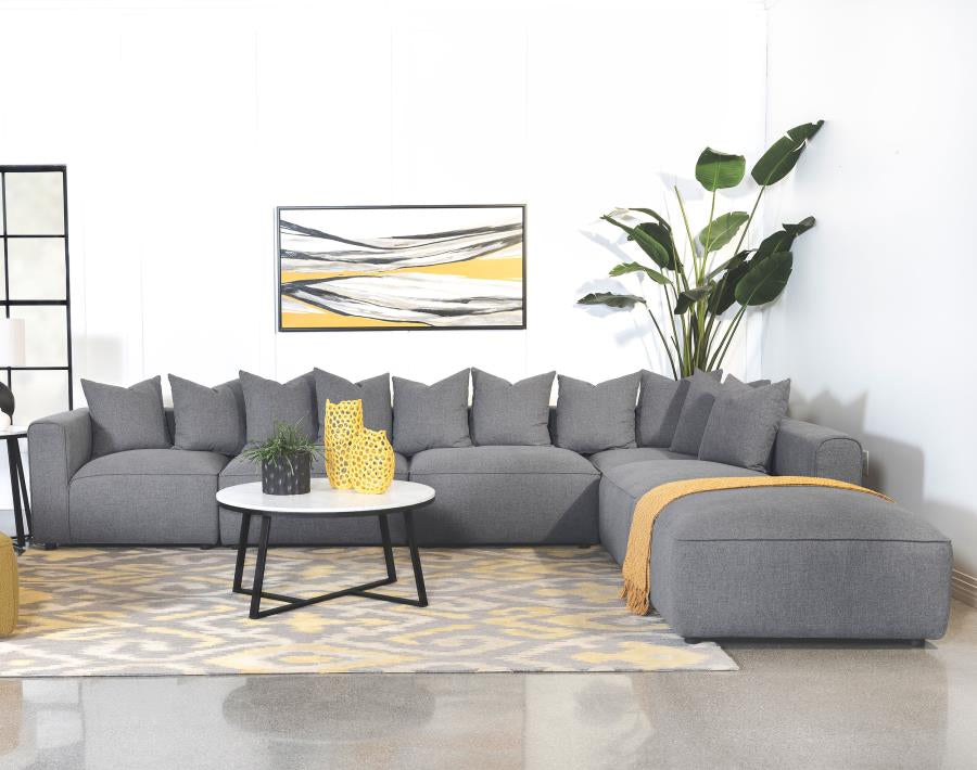 Jennifer 6-piece Tight Seat Modular Sectional Grey 551594-SET