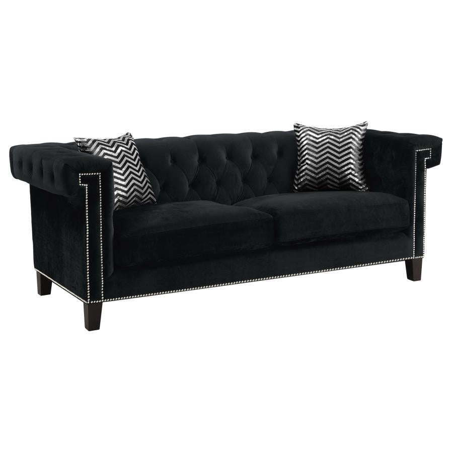 2 PCS Reventlow Sofa and Loveseat Black 505817-S2