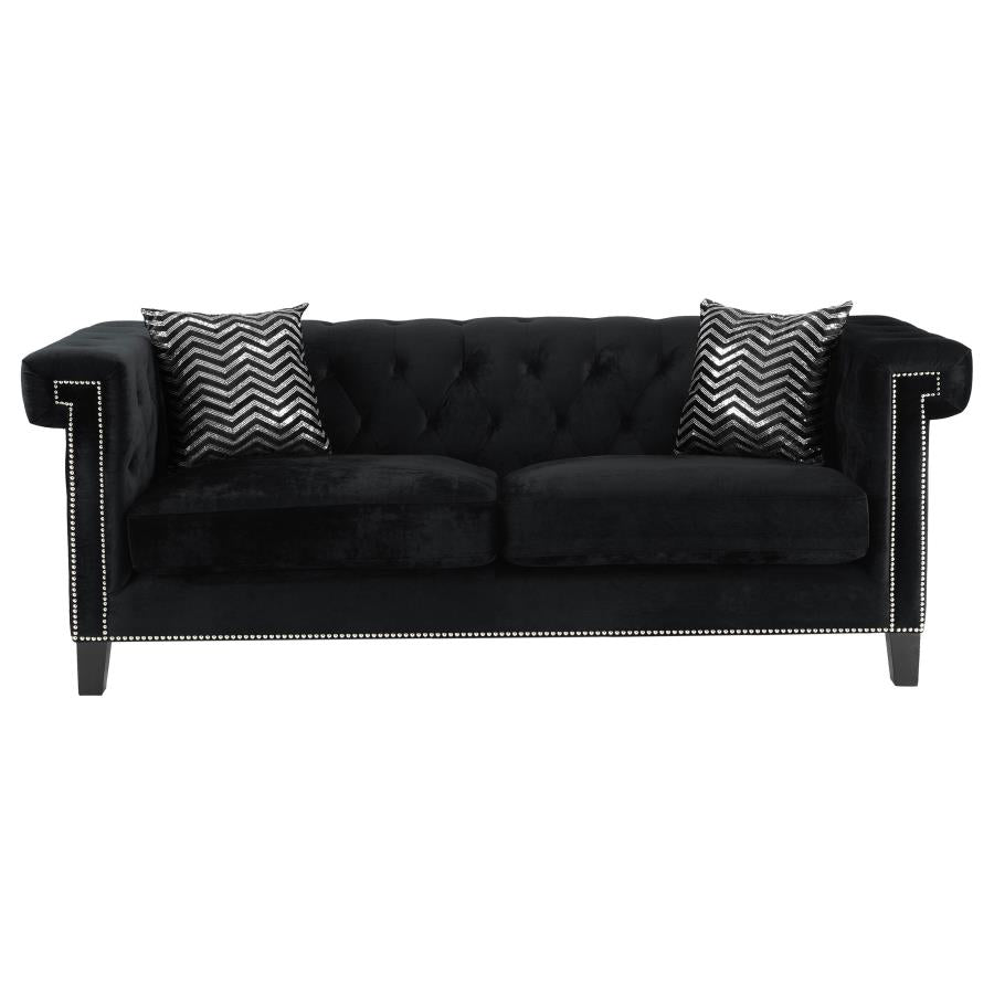 2 PCS Reventlow Sofa and Loveseat Black 505817-S2