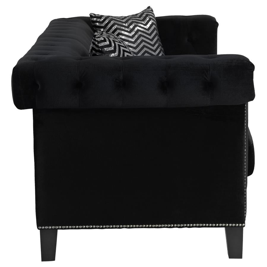 2 PCS Reventlow Sofa and Loveseat Black 505817-S2