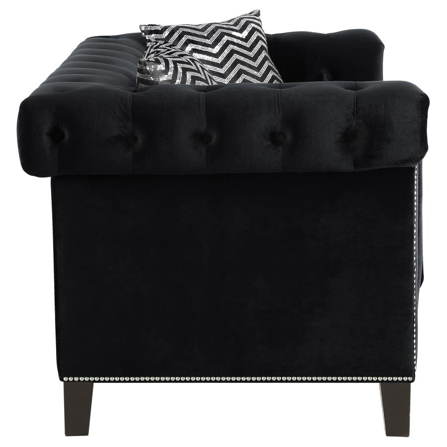 2 PCS Reventlow Sofa and Loveseat Black 505817-S2