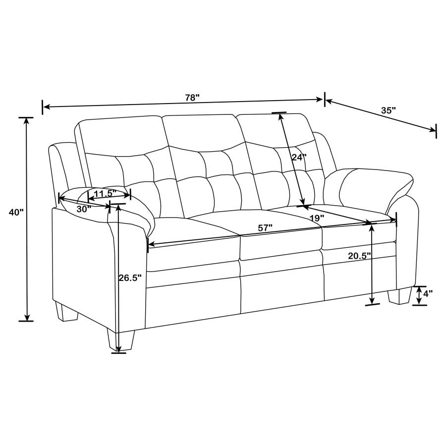 2 PCS Finley Sofa and Loveseat 506551-S2