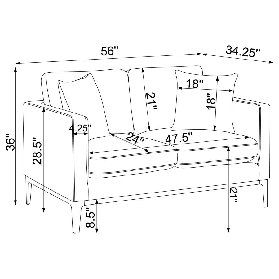 2 PCS Apperson Sofa and Loveseat 508681-S2