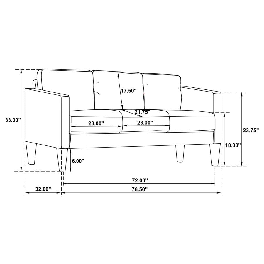 2 PCS Ruth Sofa and Loveseat 508365-S2