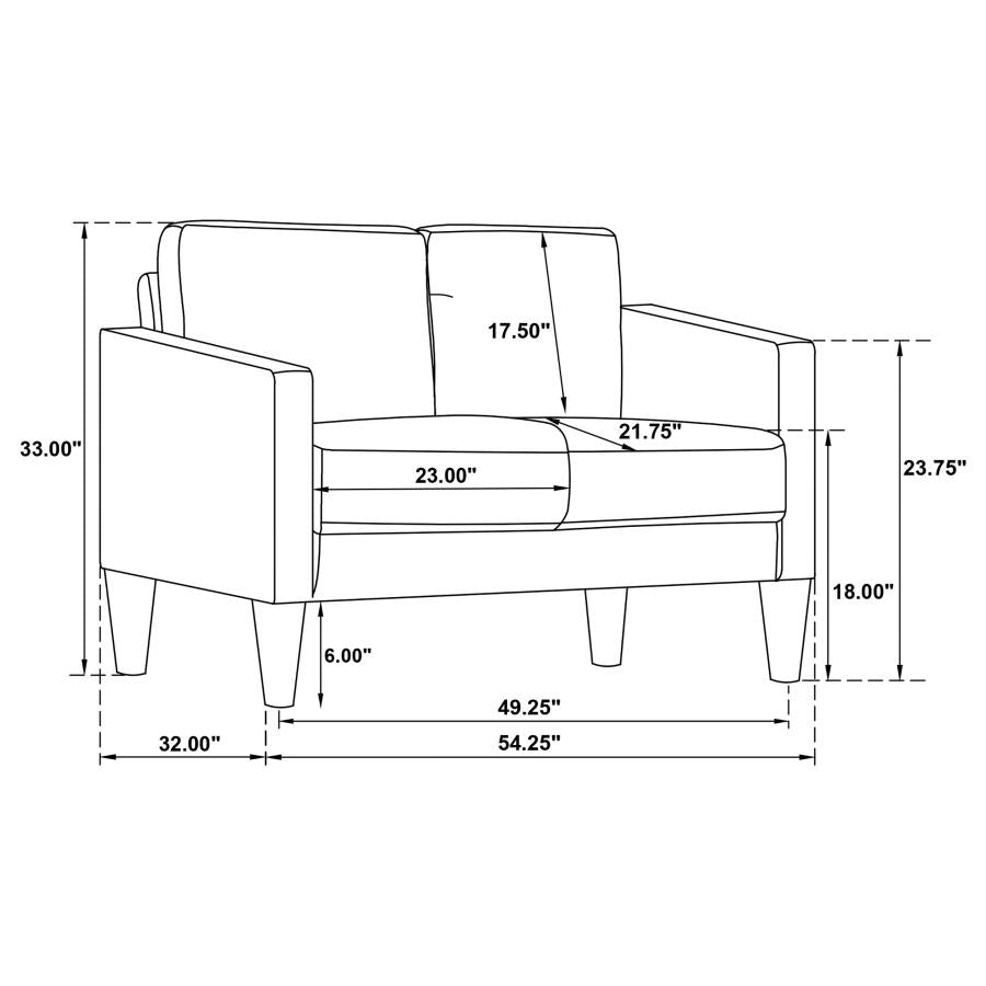 2 PCS Ruth Sofa and Loveseat 508361-S2