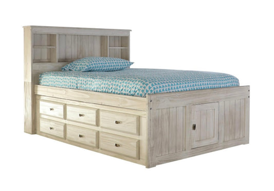 Full Bookcase Captains Bed with 12 Drawers 5221-K12