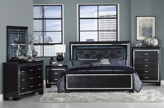 4 PCS King Bedroom Set Allura Collection 1916BK