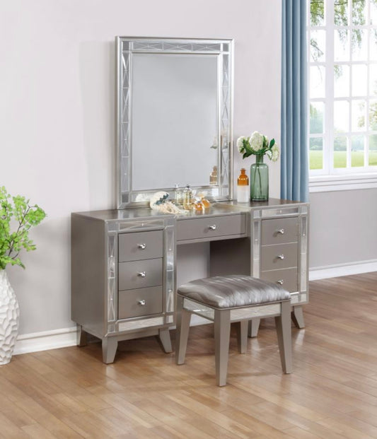 Leighton Vanity Desk, Mirror and Stool 204927