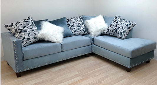 Sectional Gray Velvet U300SEC