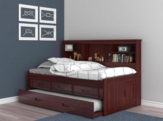 Twin Daybed Merlot w/ 3 Drawers & Trundle 2822-K3