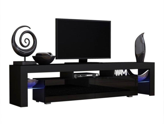 Black LED TV Stand 72” length