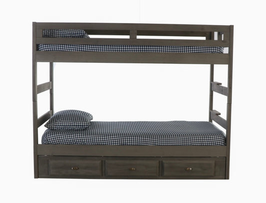 Bunk Bed Twin over Twin with 3 Drawers 3208-K3