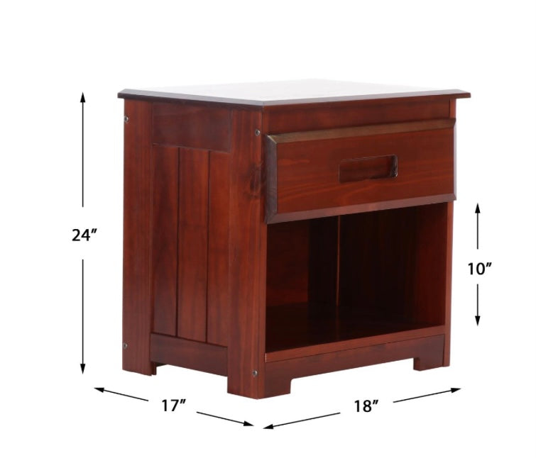 1 Drawer Nightstand Merlot	2860