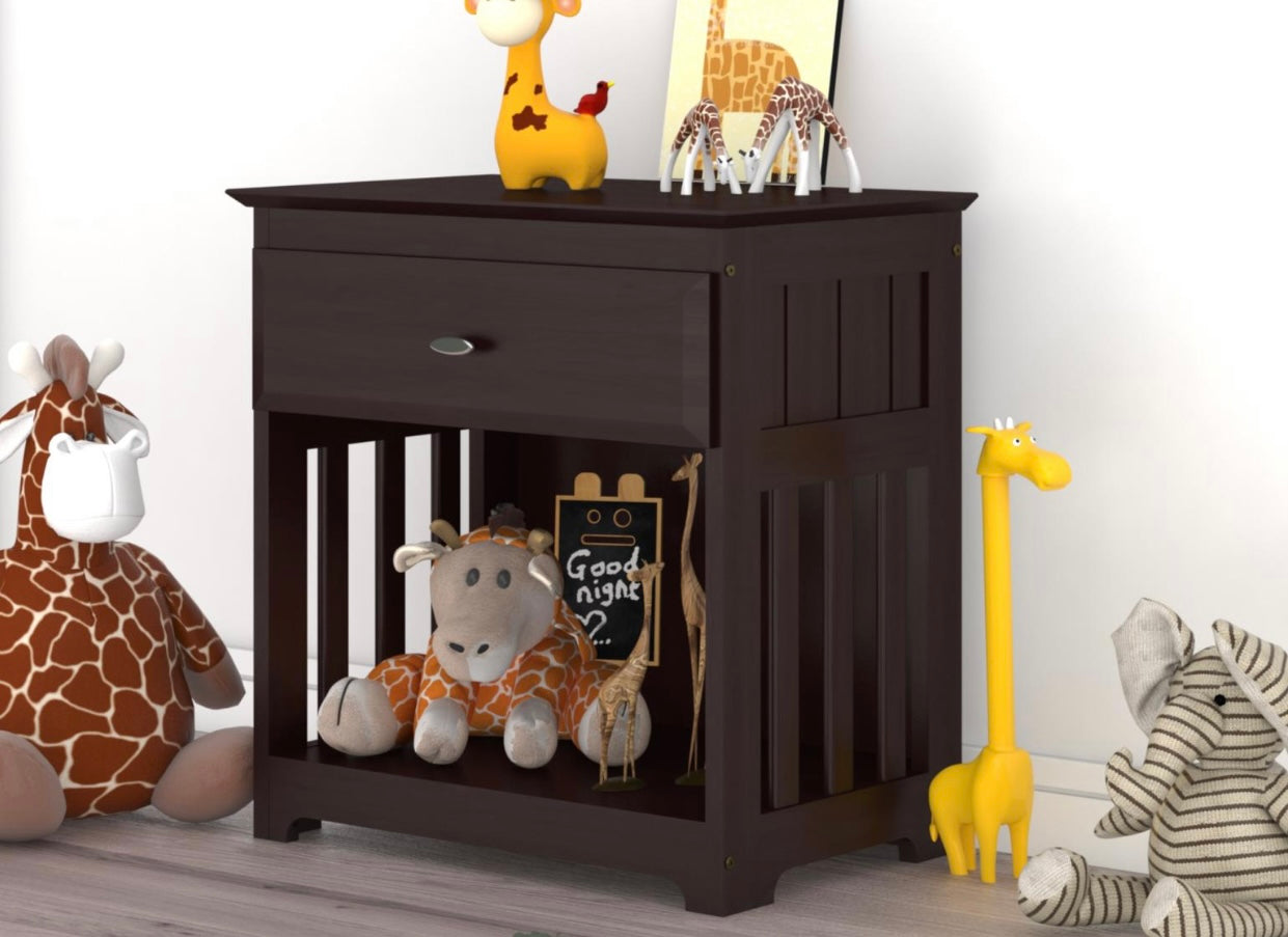 1 Drawer Nightstand Espresso 2960