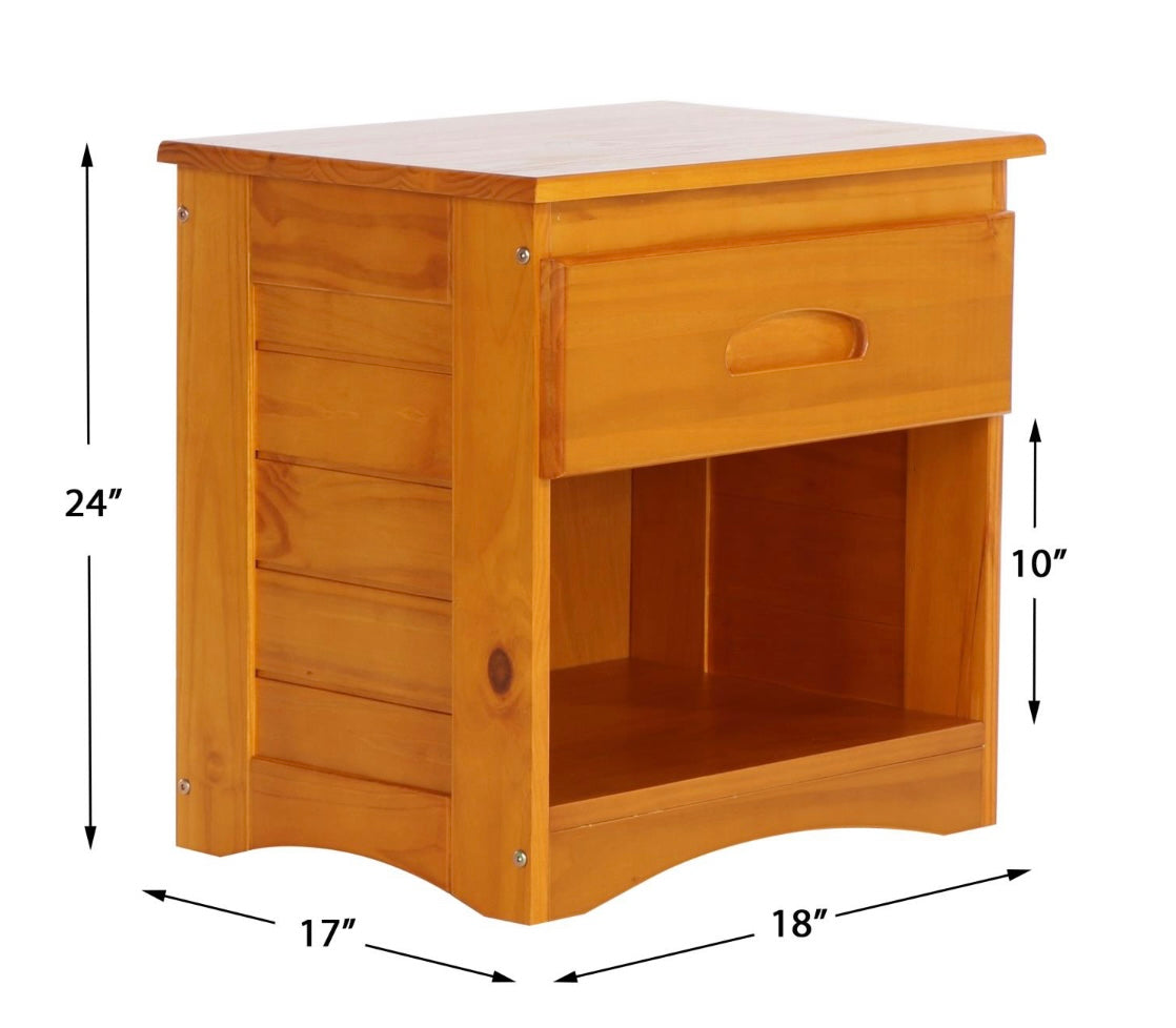 1 Drawer Nightstand Honey 2160