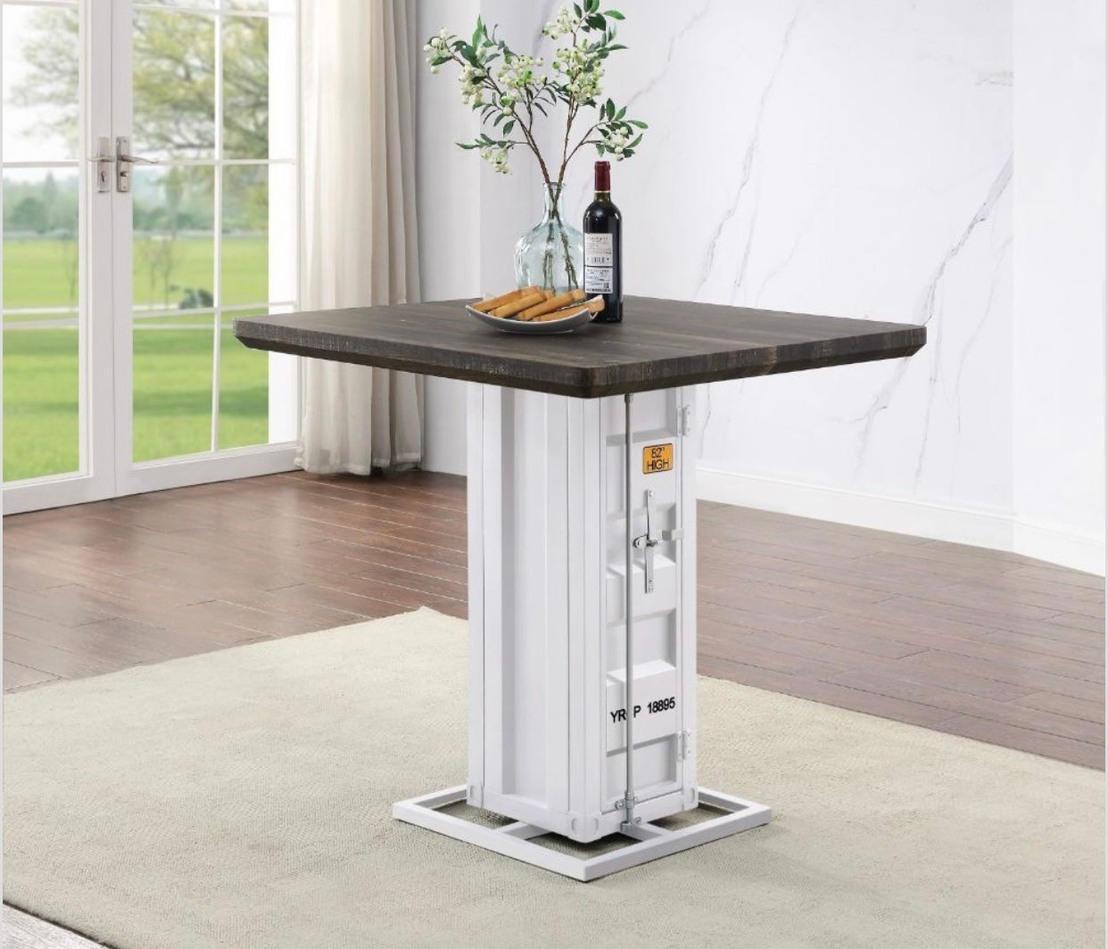 Conjunto de mesa de jantar com altura de balcão de carga 5 PCS 77885