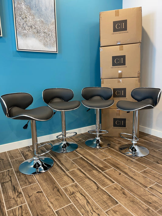 4 Gray Bar Stools