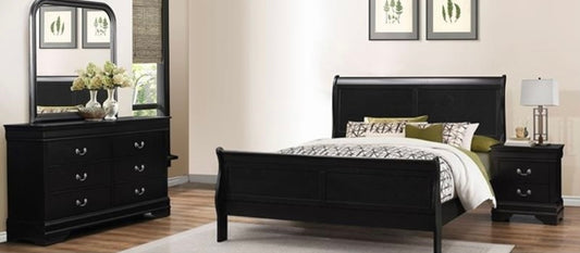 Conjunto de quarto queen com 4 peças U923 PRETO