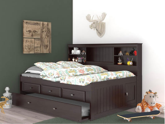 KD Full Daybed Espresso w/ 3 Drawers & Trundle 82923-K3
