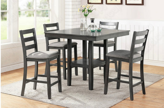 Juego de mesa de comedor con altura de mostrador de 5 piezas F2552