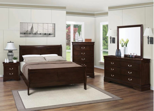 4 PCS Louis Philippe Full Bedroom Set 202411F-S4