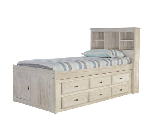 Twin Bookcase Captains Bed with 6 Drawers 5220-K6