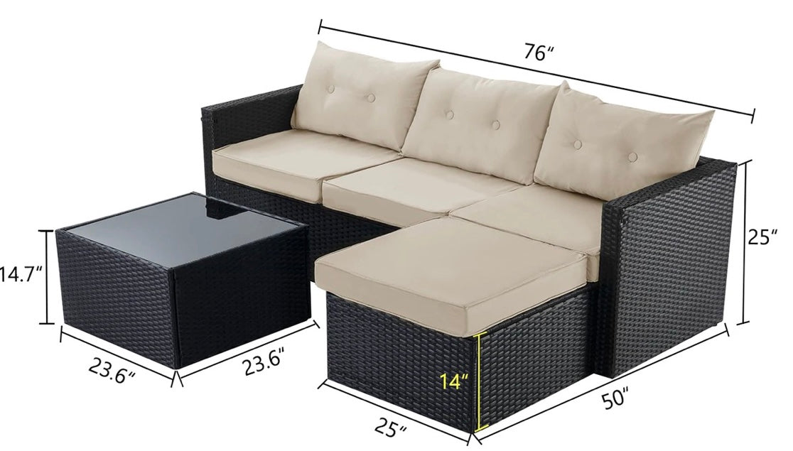 5 PCS Patio Furniture Set