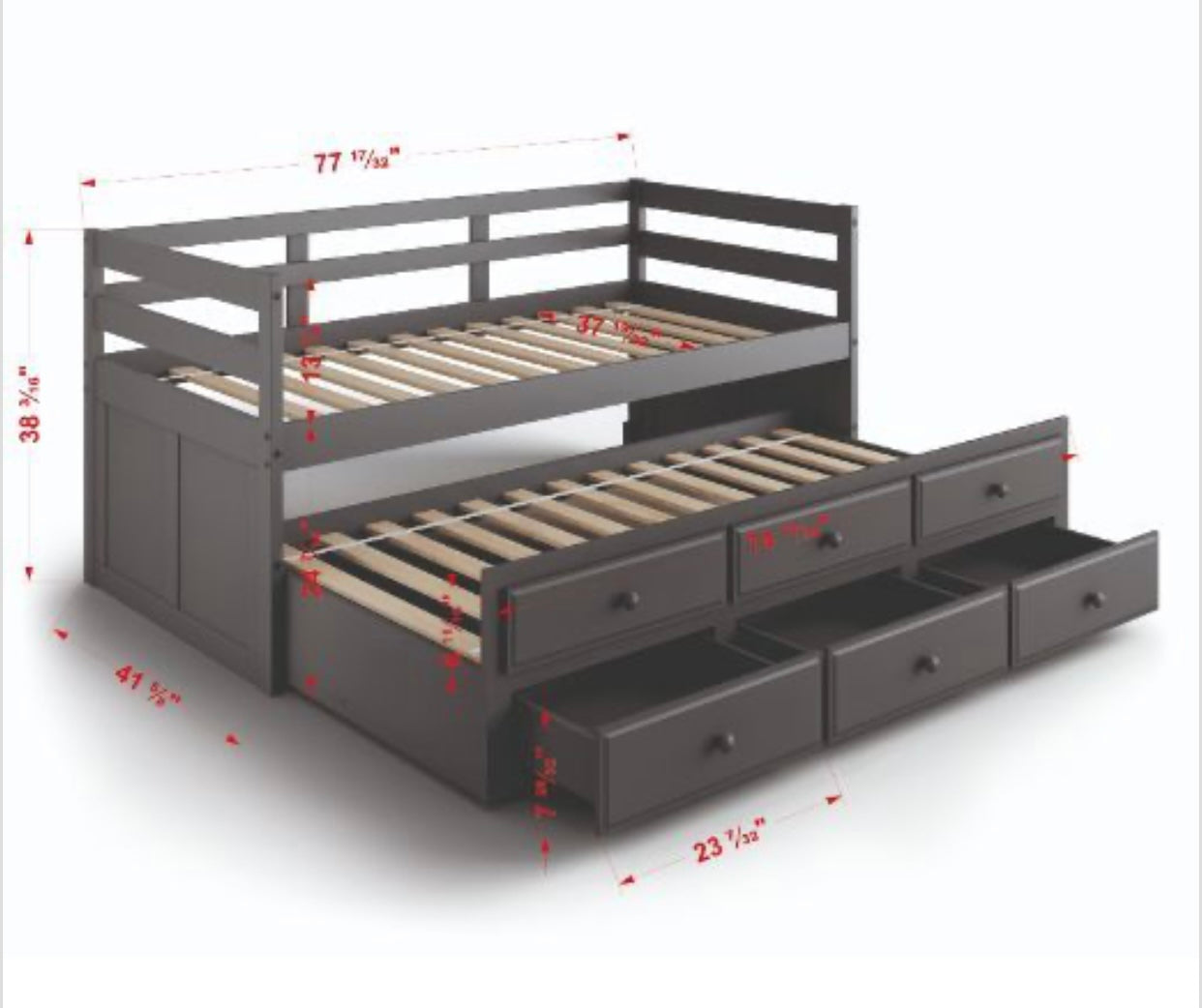 Darcie Captain Twin over Twin Trundle 39235