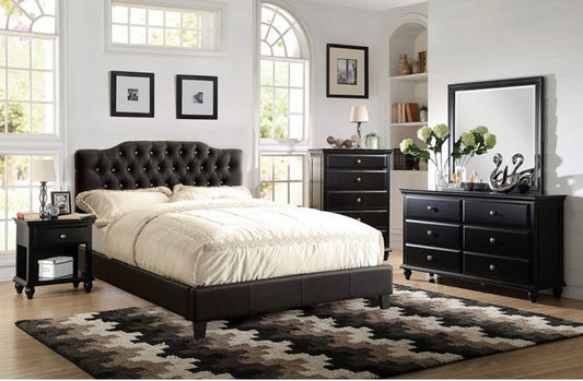 4 PCS Black Full Bedroom Set F9331F