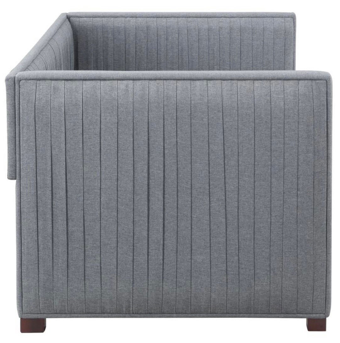 Brodie Upholstered Twin Daybed with Trundle Grey 300554
