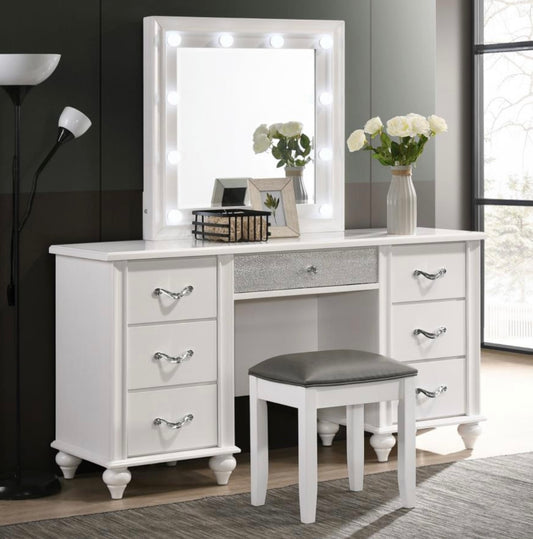Barzini Vanity Desk, Mirror, and Stool 205897