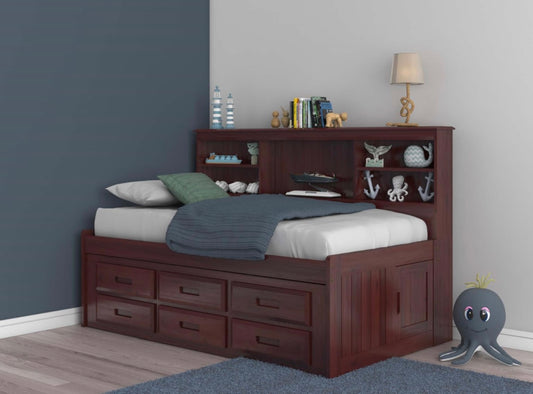 Twin Daybed Merlot w/ 6 Drawers 2822-K6