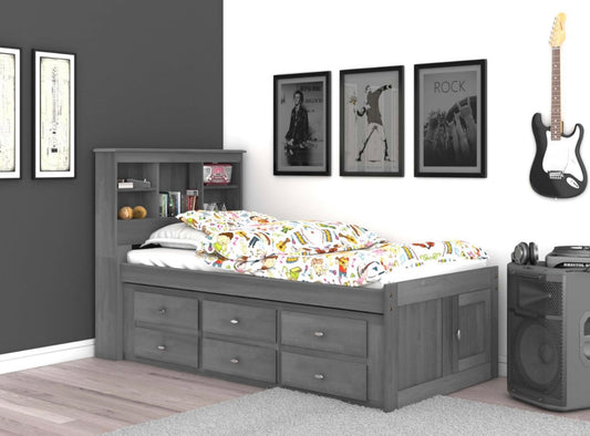 Twin Bookcase Bed w/ 12 Drawers 3220-K12