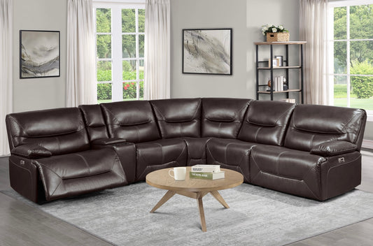 6-Piece Power Reclining Sectional 9579BRW*6LRRRPW