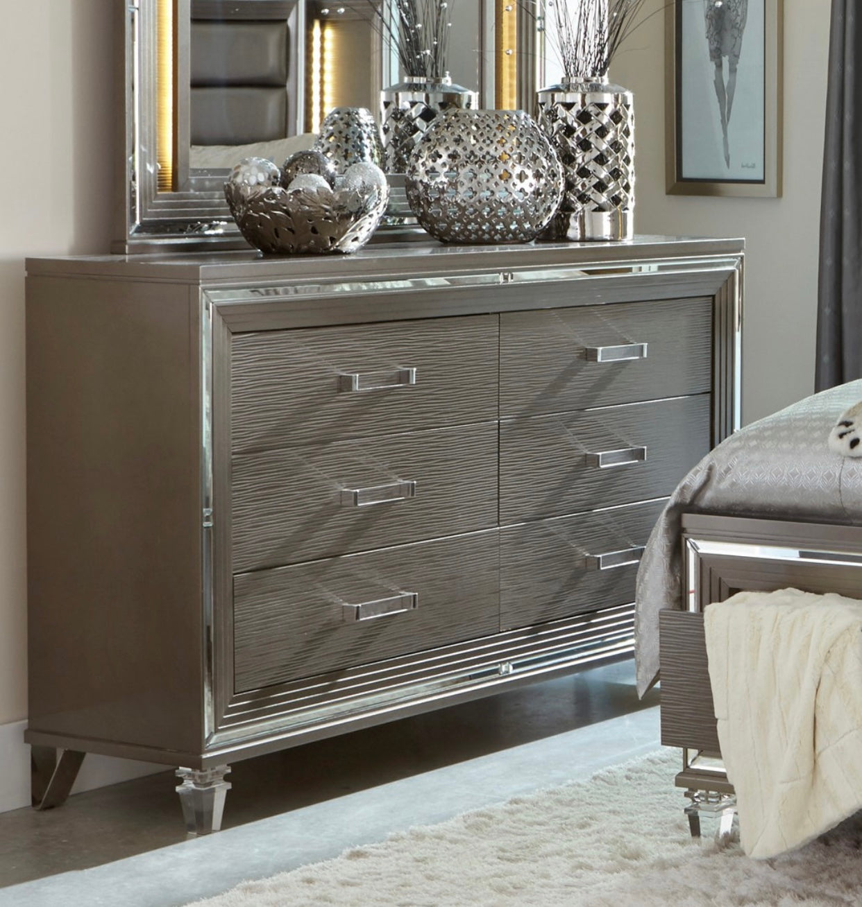 4 PCS Queen Bedroom Set 1616-1*4AC