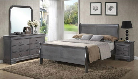 4 PCS Queen Bedroom Set U923 GRAY