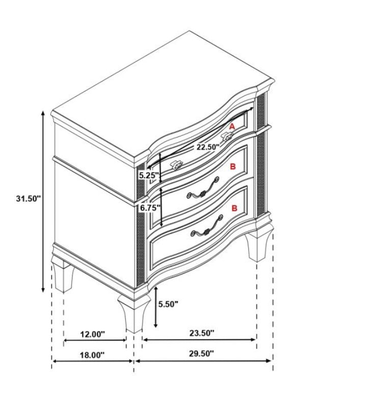 4 PCS Evangeline Queen Bedroom Set 223391Q-S4