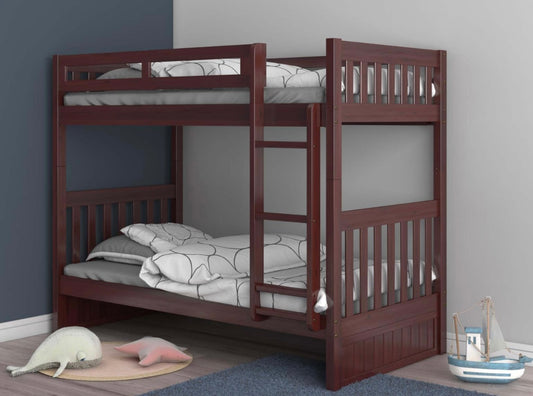 Twin/Twin Bunk Bed Merlot 2811