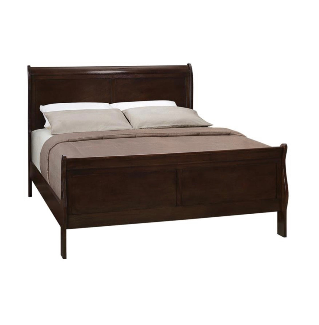 Juego de dormitorio completo Louis Philippe de 4 piezas 202411F-S4 