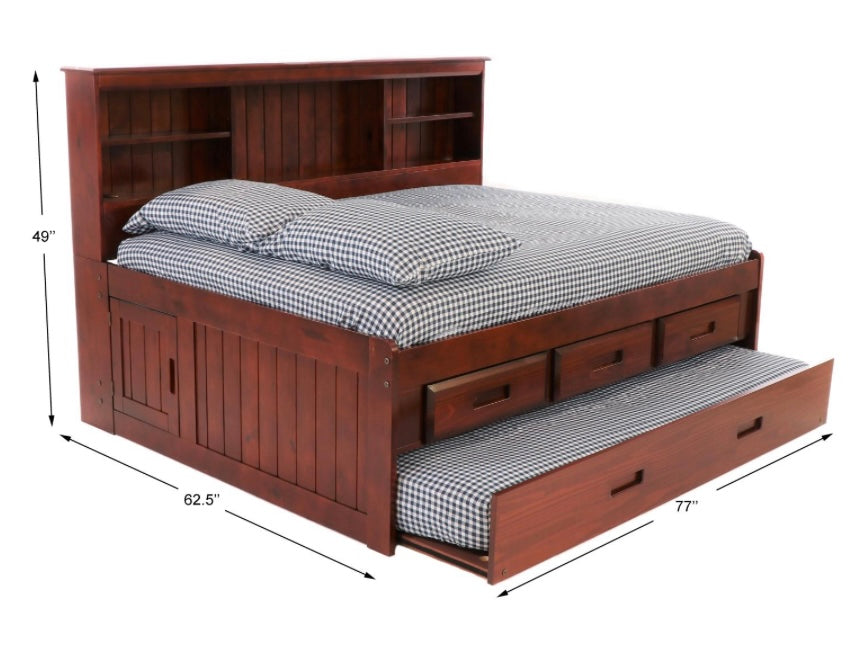 Full Daybed Merlot w/ 3 Drawers & Trundle 2823-K3