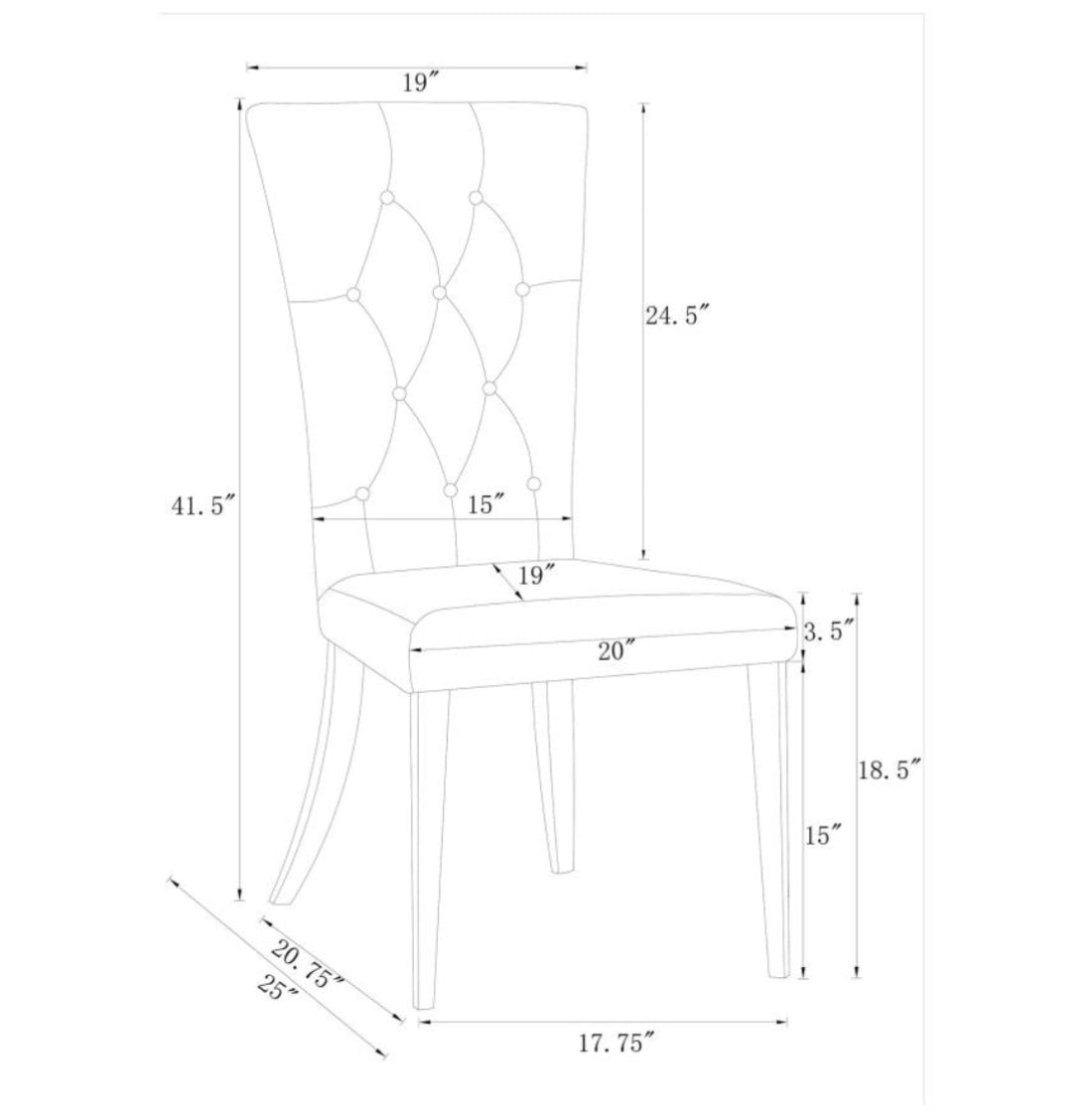 7 PCS Dining Table Set 111101-S7W