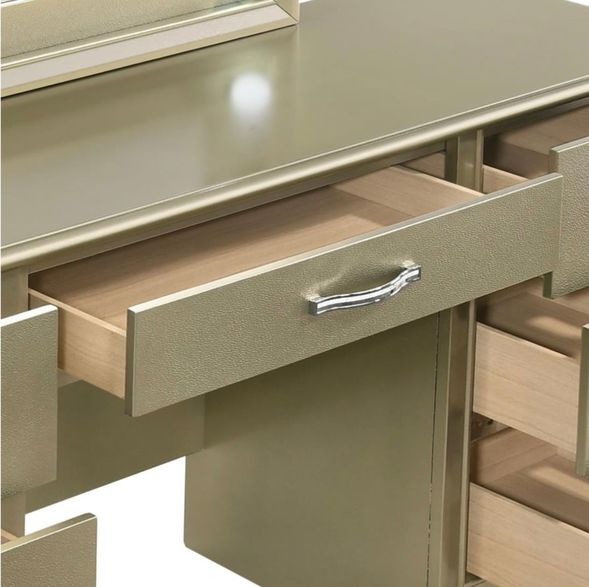 Beaumont Vanity Desk, Mirror and Stool 205297